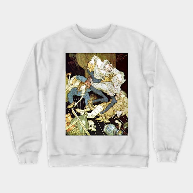 King Pest - Arthur Rackham for Edgar Allan Poe Crewneck Sweatshirt by forgottenbeauty